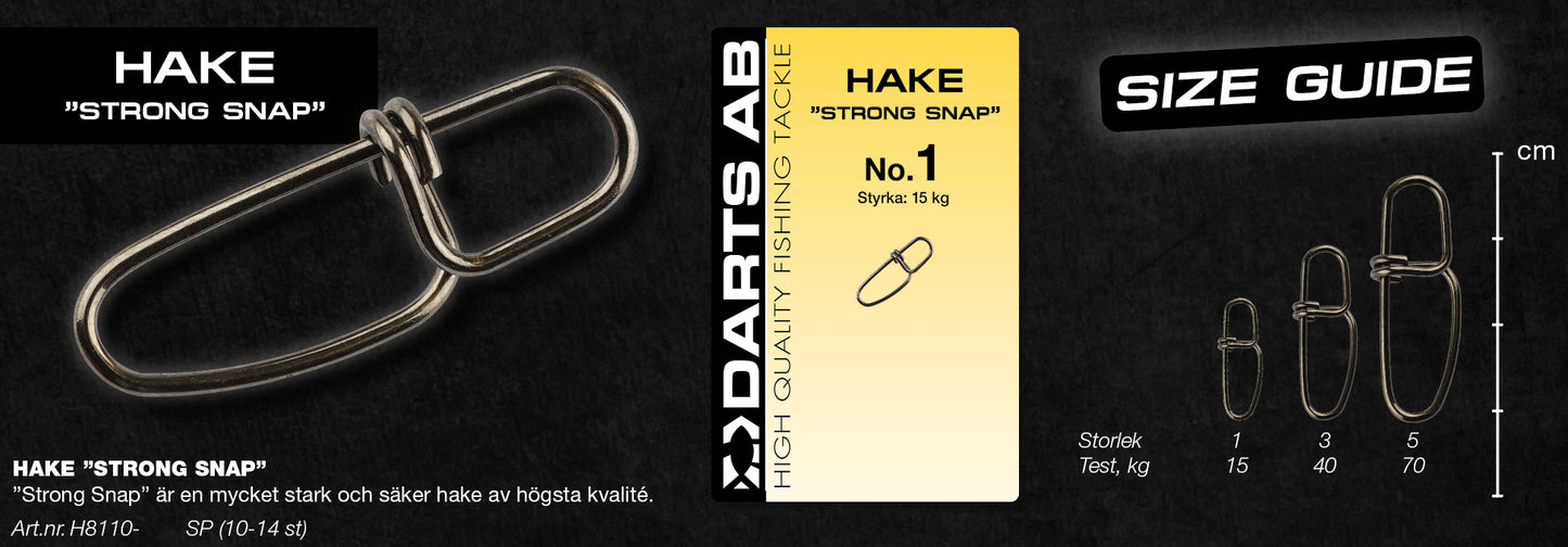 Beteslås "Strong Snap" no3 12-pack