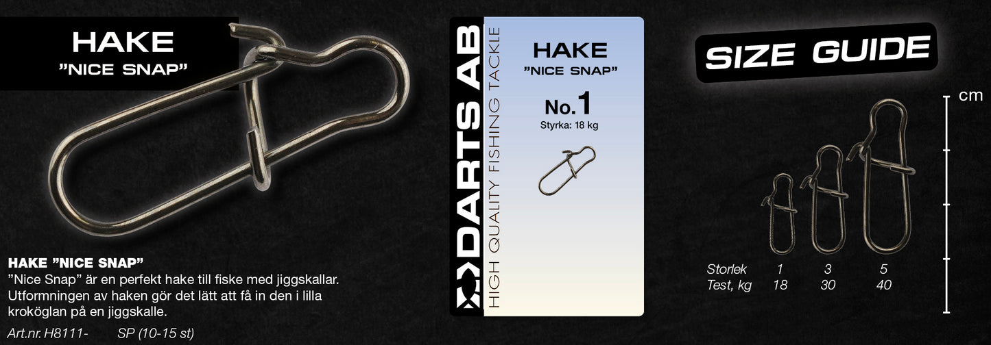 Beteslås "Nice Snap" no1 15-pack