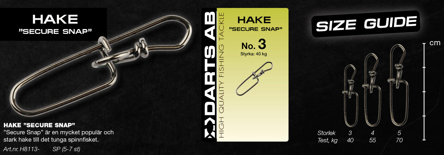 Beteslås "Secure Snap" no3 7-pack