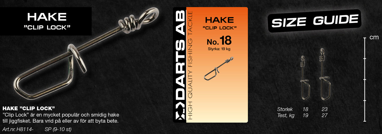 Beteslås "Clip Lock" no18 10-pack