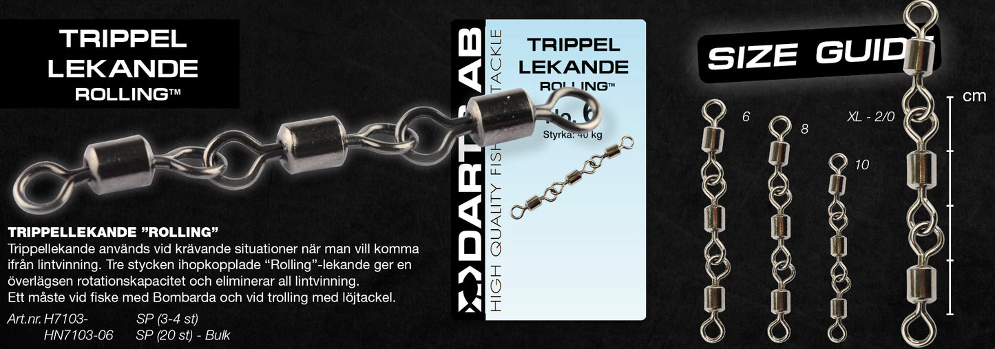 Lekande "Triple Rolling" no10 4-pack